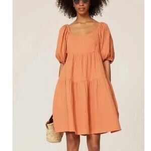 Louna Rust Tiered Dress Size XS